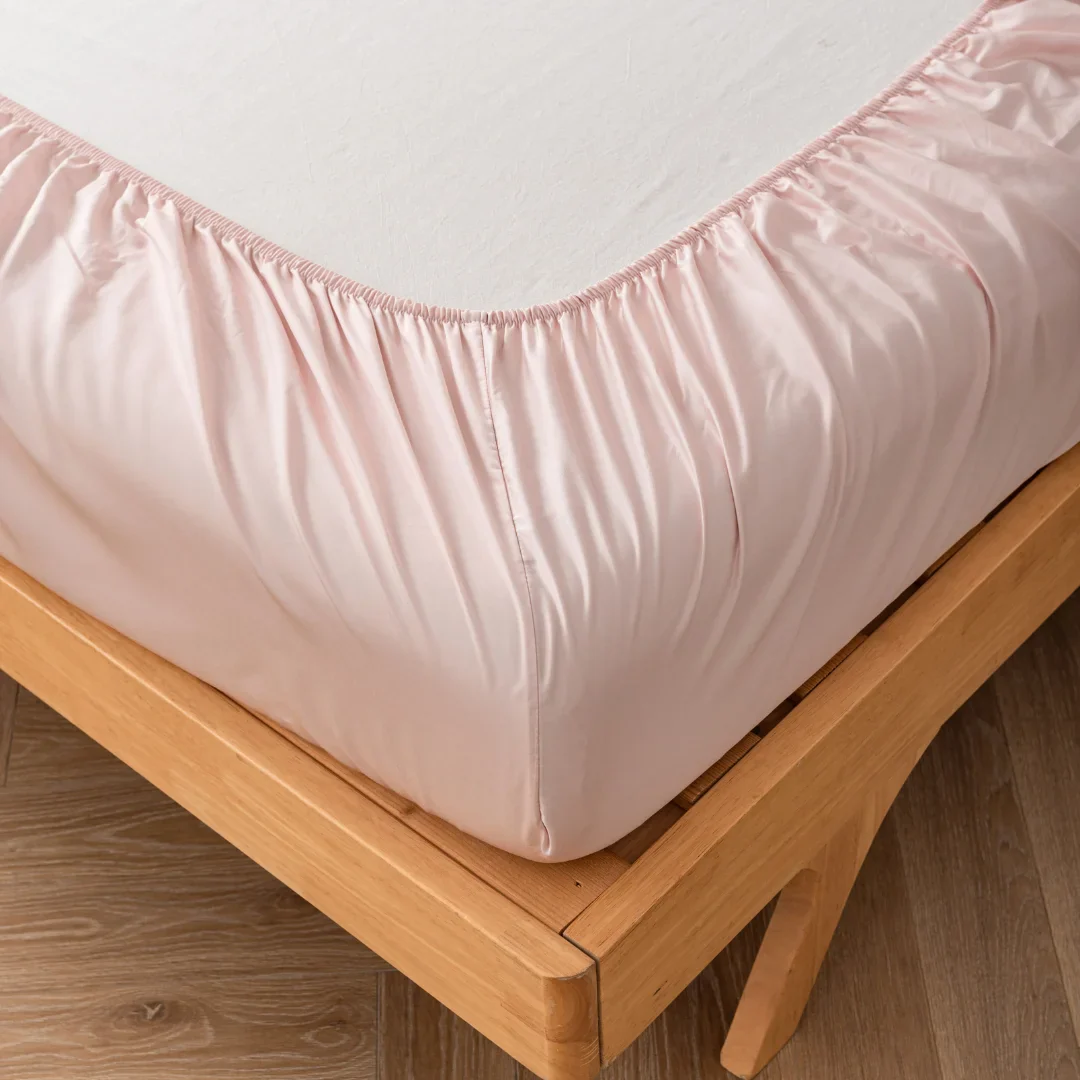 Bamboo Fitted Sheet - Blush - Image 4