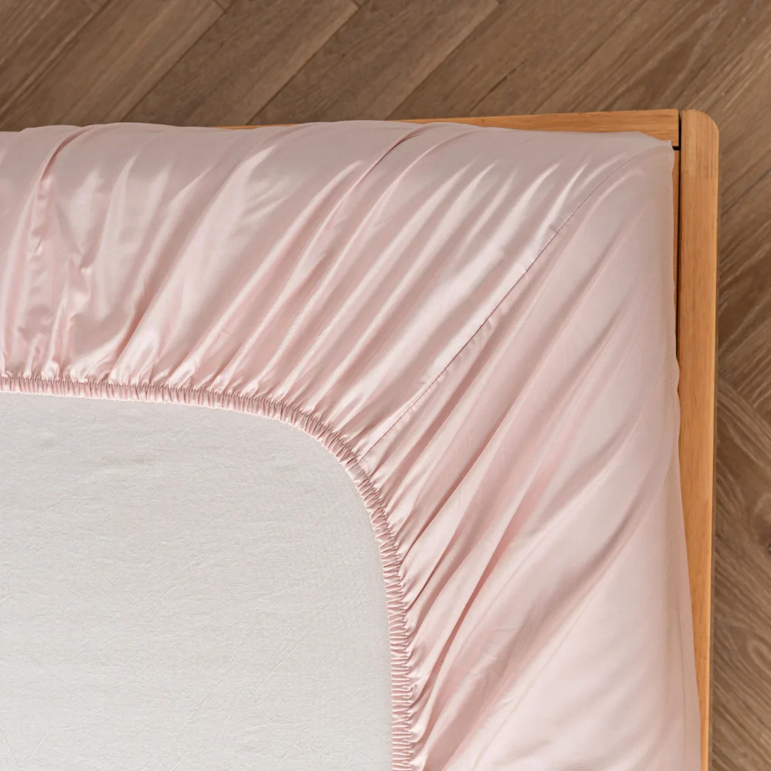 Bamboo Fitted Sheet - Blush - Image 5