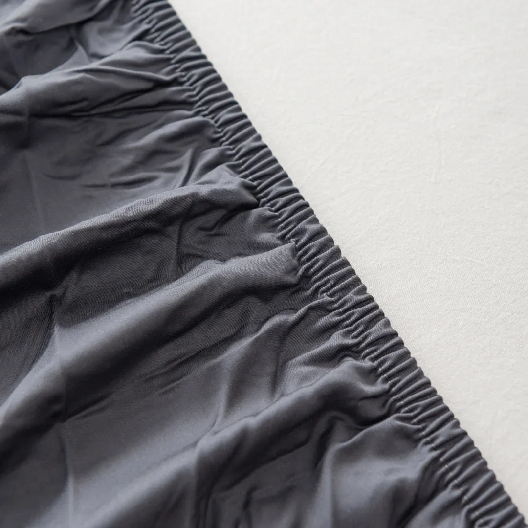 Bamboo Fitted Sheet - Charcoal - Image 3