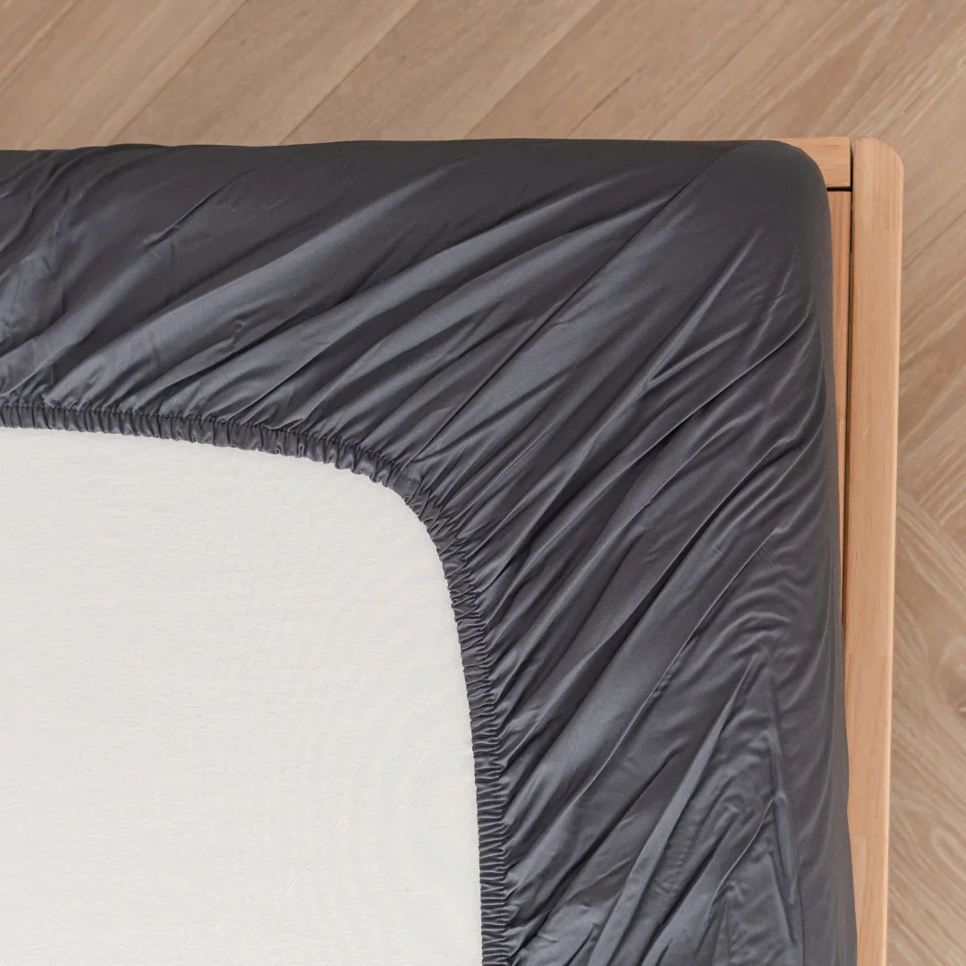 Bamboo Fitted Sheet - Charcoal - Image 5