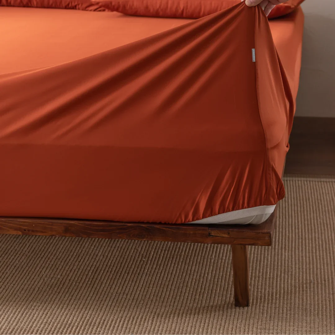 Bamboo Fitted Sheet - Copper Sunset - Image 4
