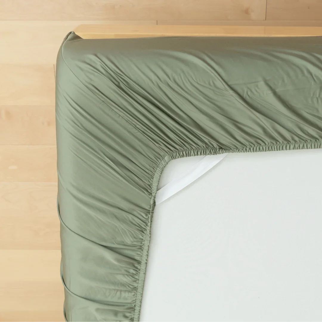 Bamboo Fitted Sheet - Moss - Image 5
