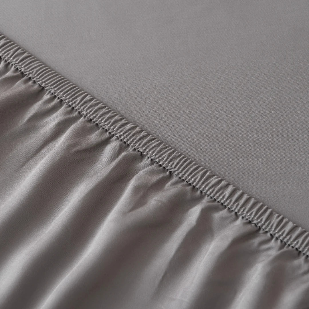 Bamboo Fitted Sheet - Stone Grey - Image 3