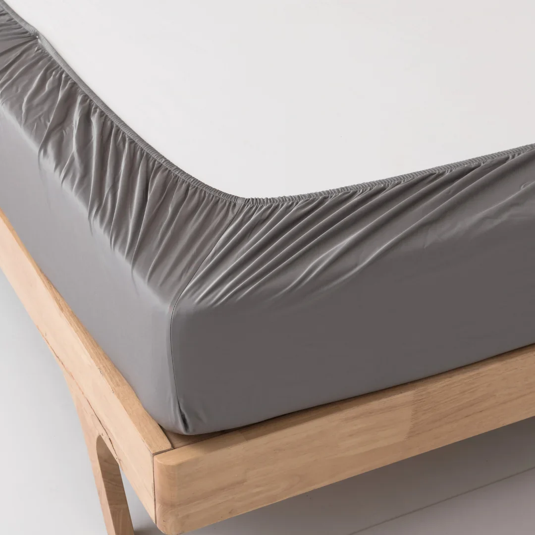 Bamboo Fitted Sheet - Stone Grey - Image 4