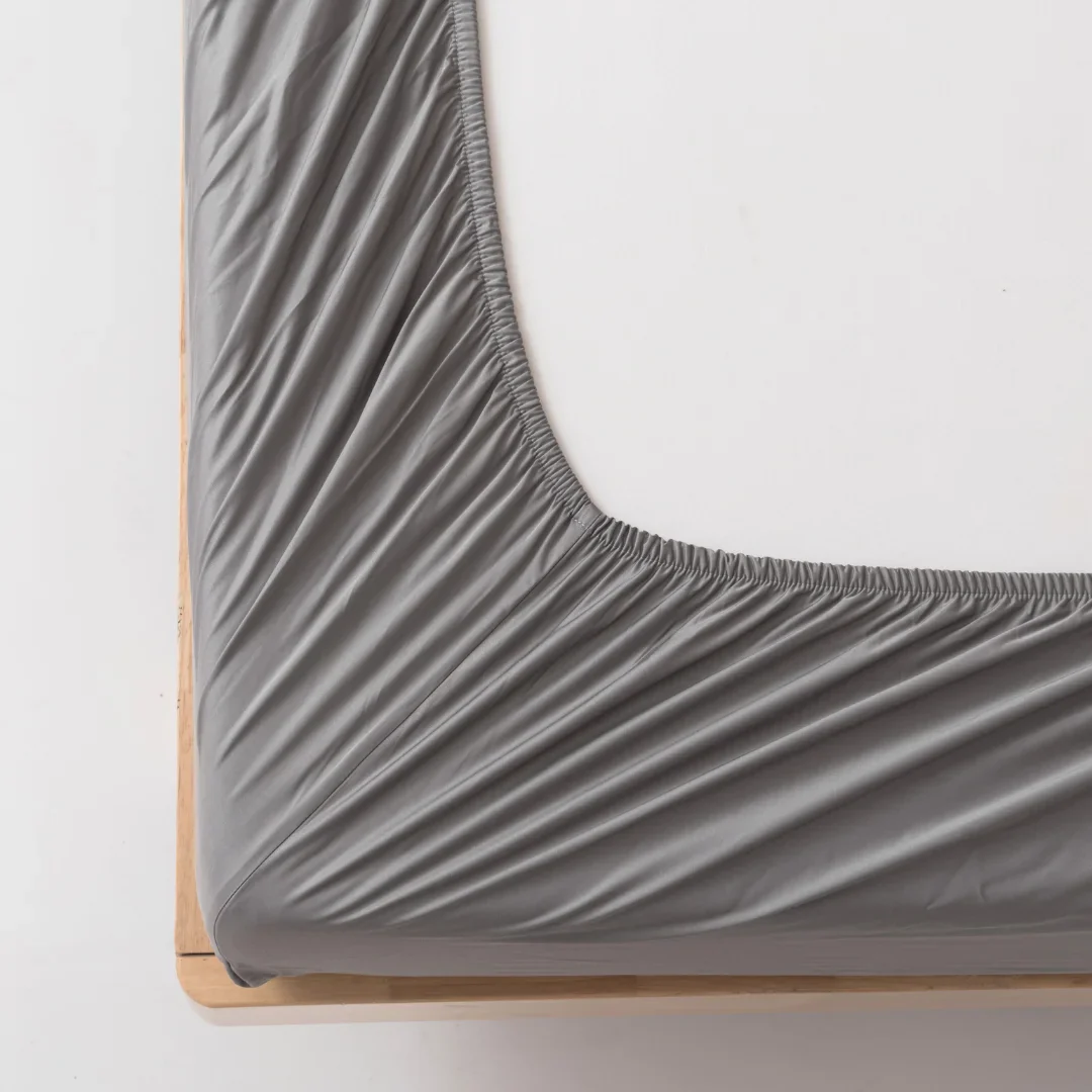 Bamboo Fitted Sheet - Stone Grey - Image 5