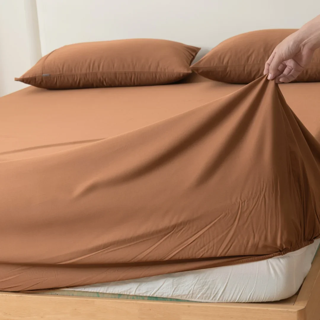Bamboo Fitted Sheet - Terracotta - Image 3