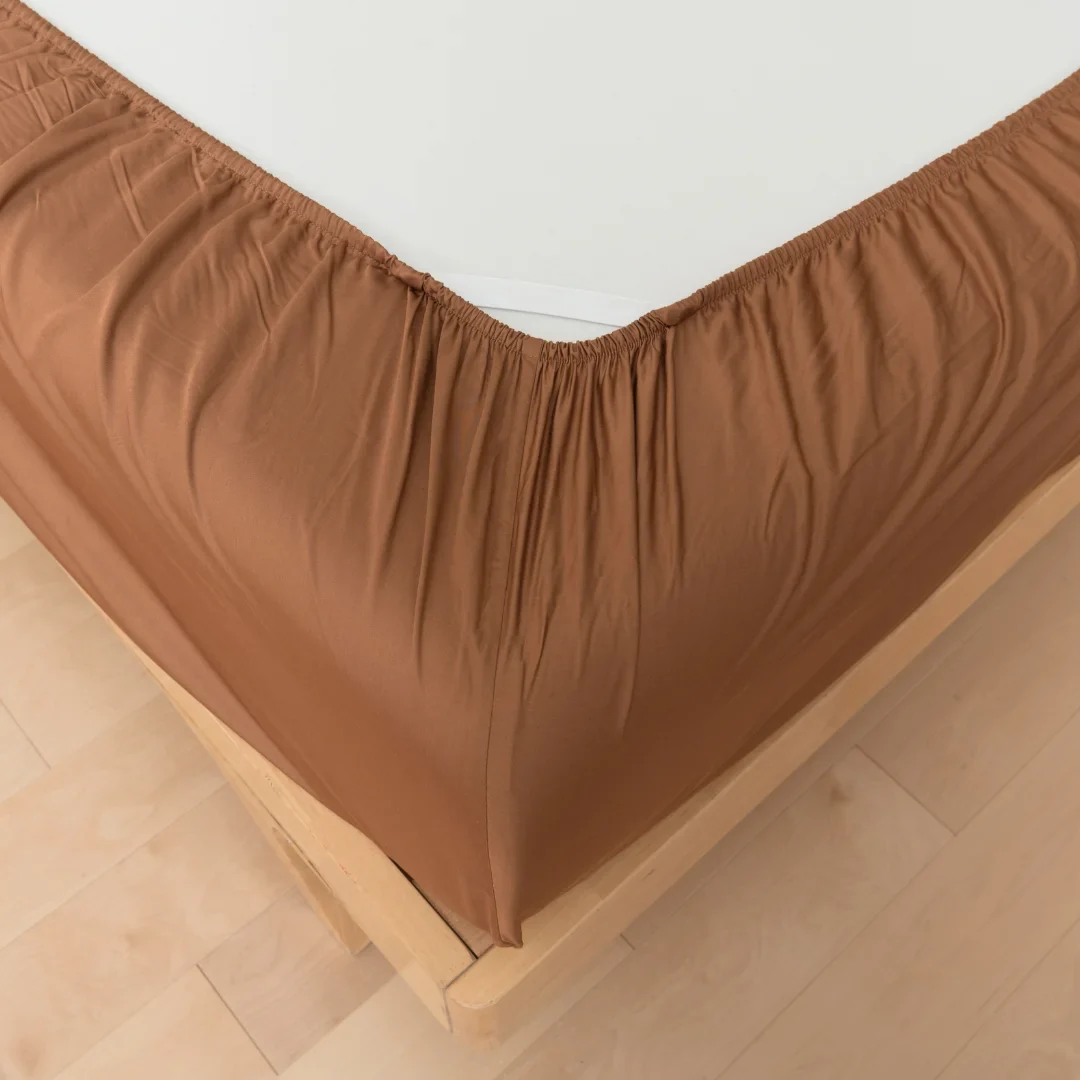 Bamboo Fitted Sheet - Terracotta - Image 4