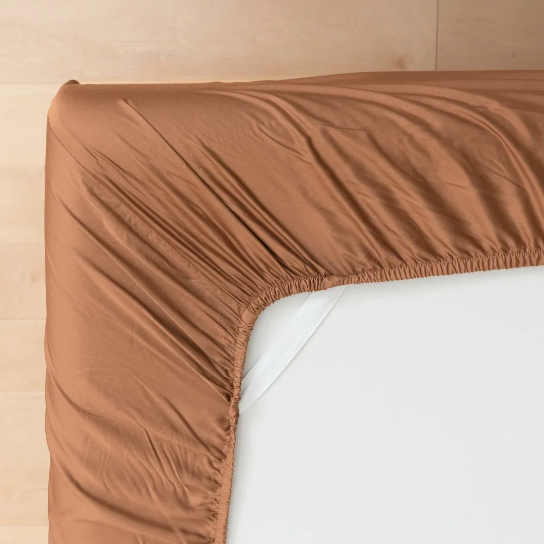 Bamboo Fitted Sheet - Terracotta - Image 5