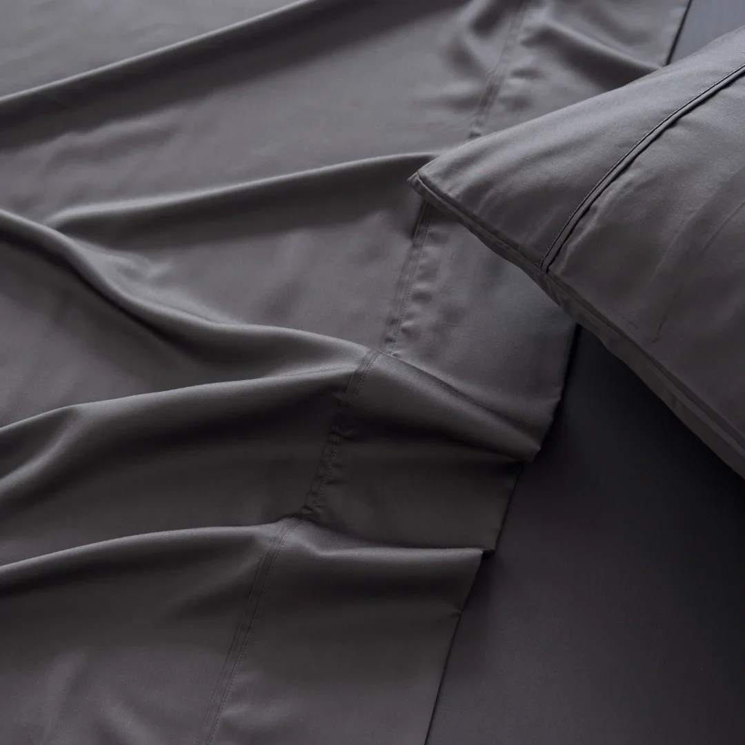 Bamboo Pillowcase Set - Charcoal - Image 3