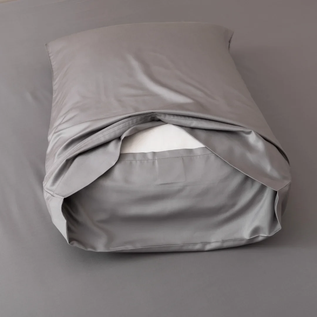 Bamboo Pillowcase Set - Stone Grey - Image 3