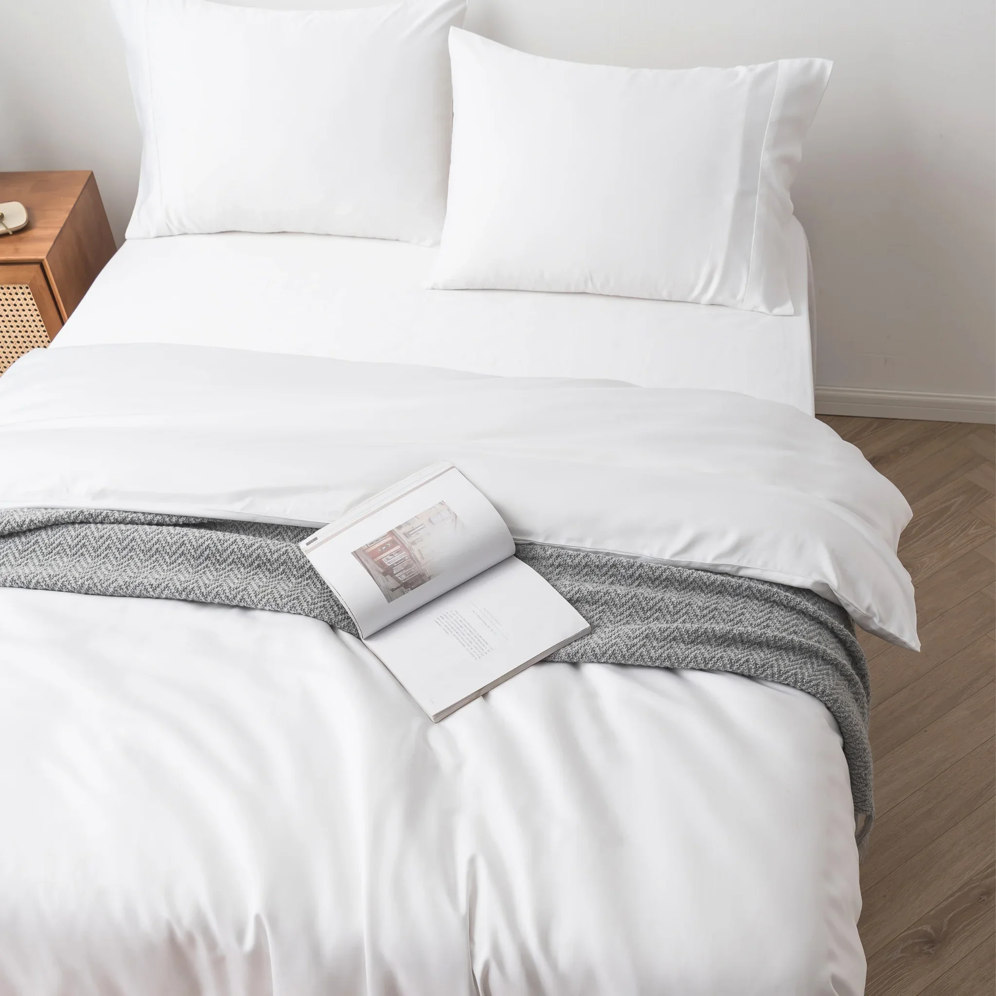 Bamboo Quilt Cover Set - White - Image 4