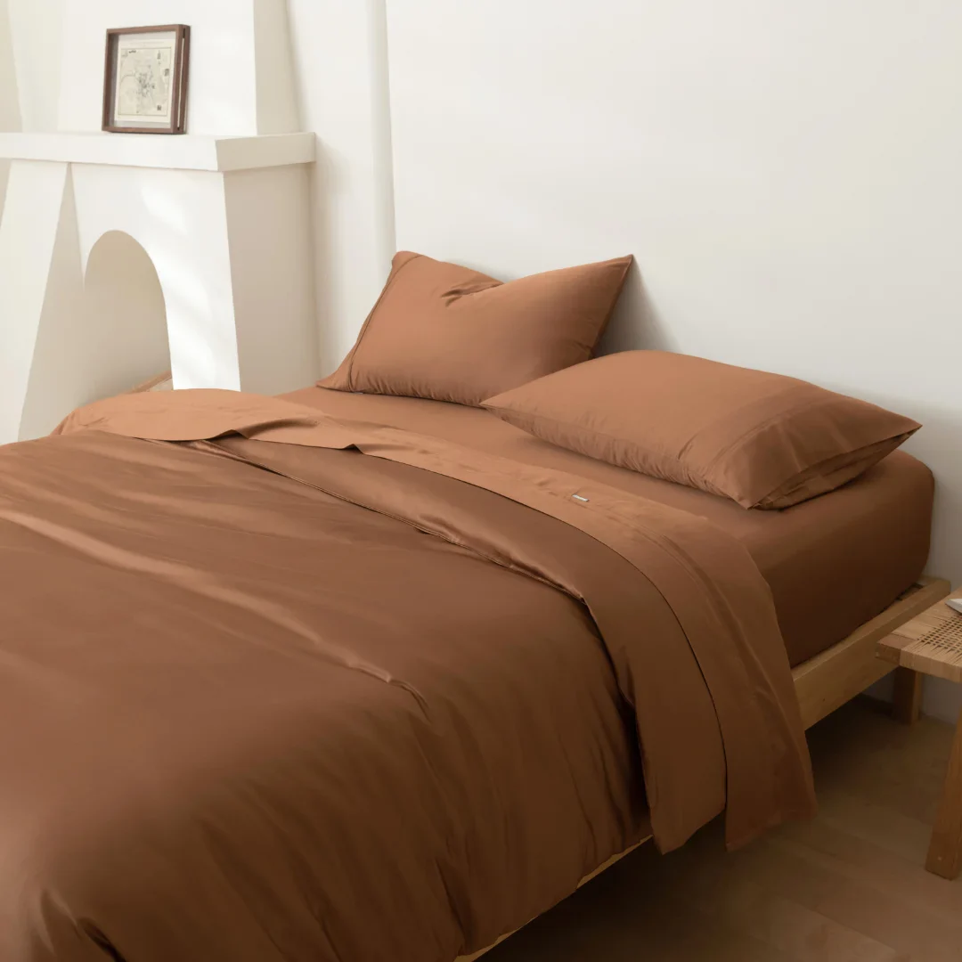 Bamboo Quilt Cover Set - Terracotta - Image 3