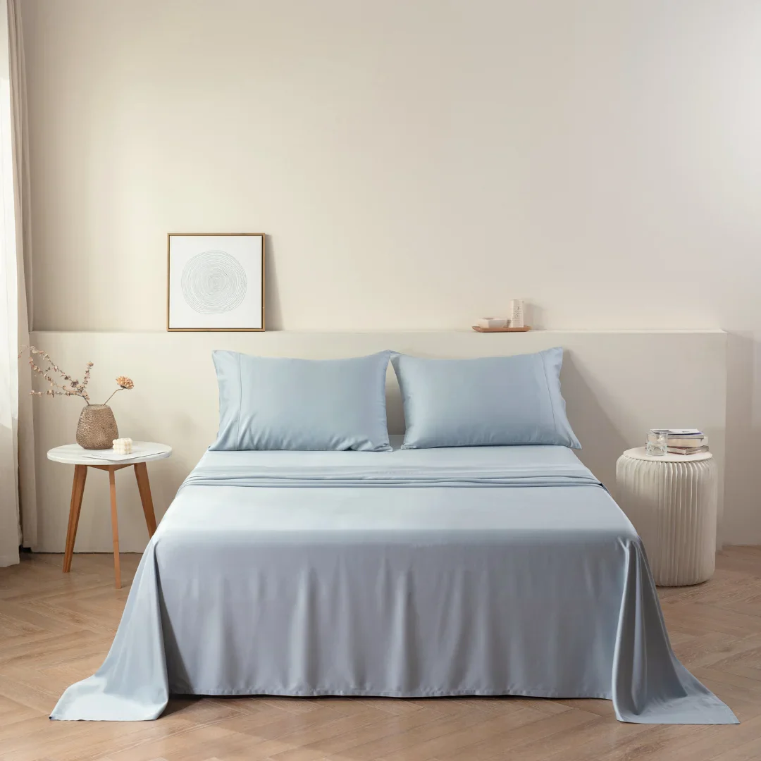Bamboo Sheet Set - Pale Blue - Image 4