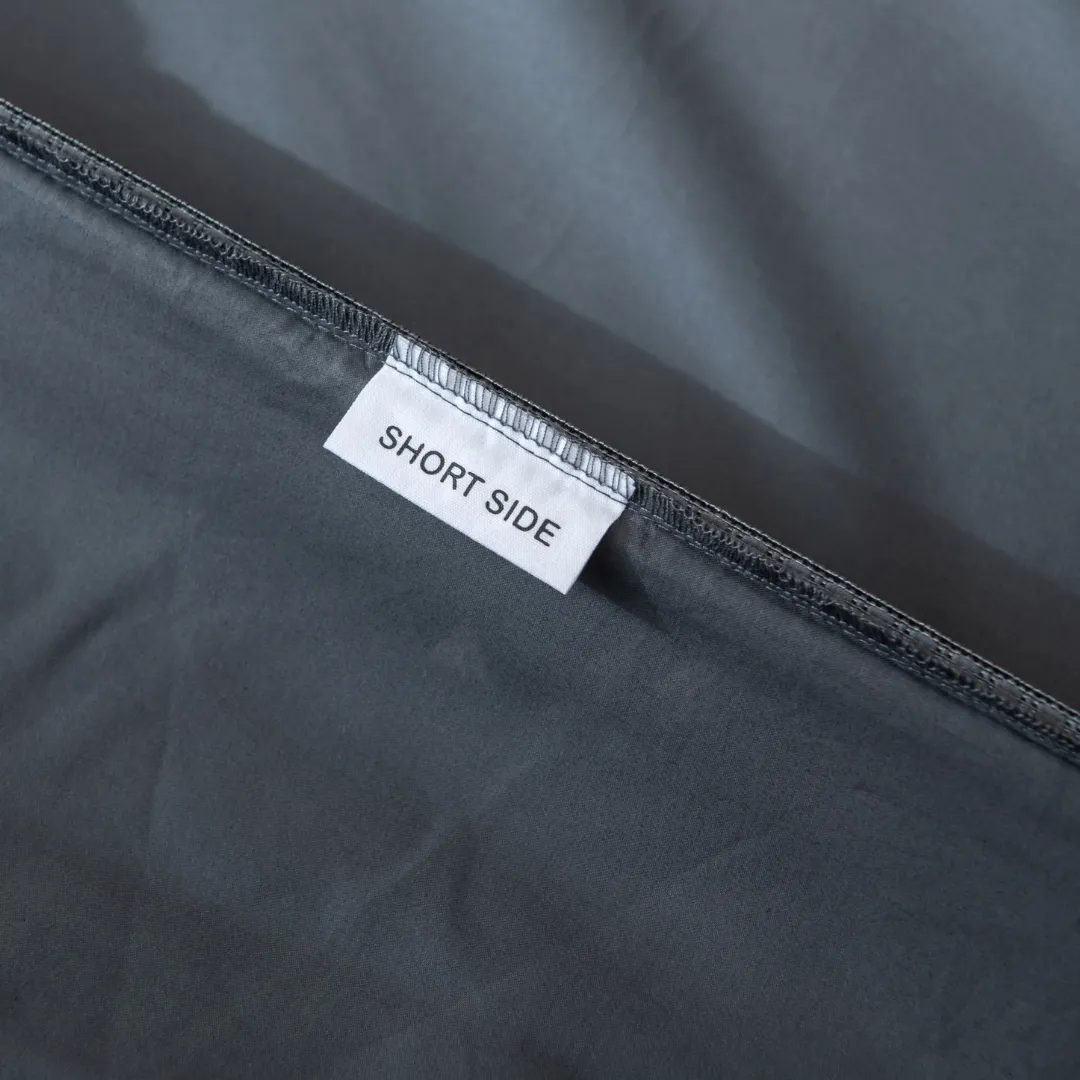 Luxe Cotton Sateen Fitted Sheet - Charcoal - Image 5