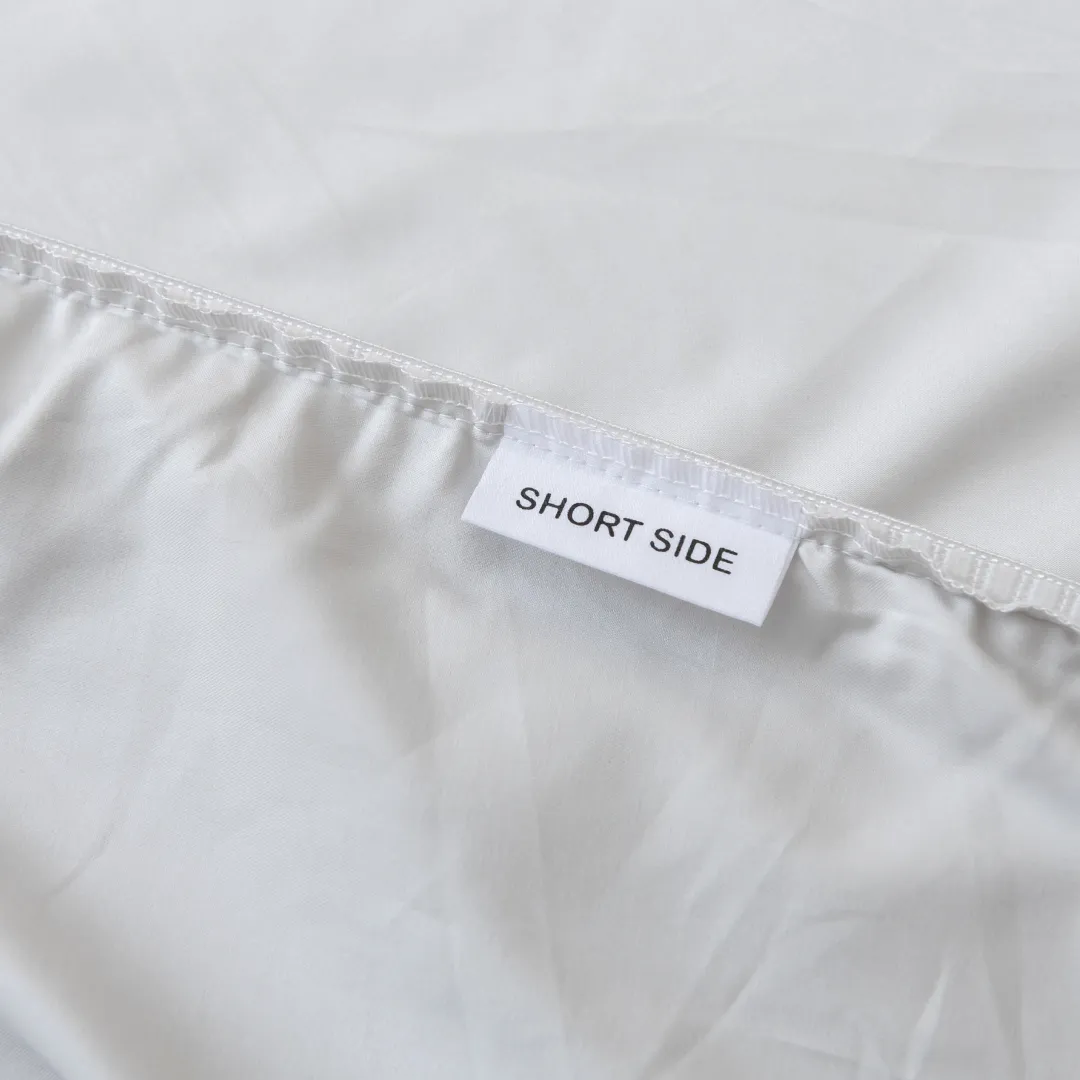 Luxe Cotton Sateen Fitted Sheet - Silver - Image 5