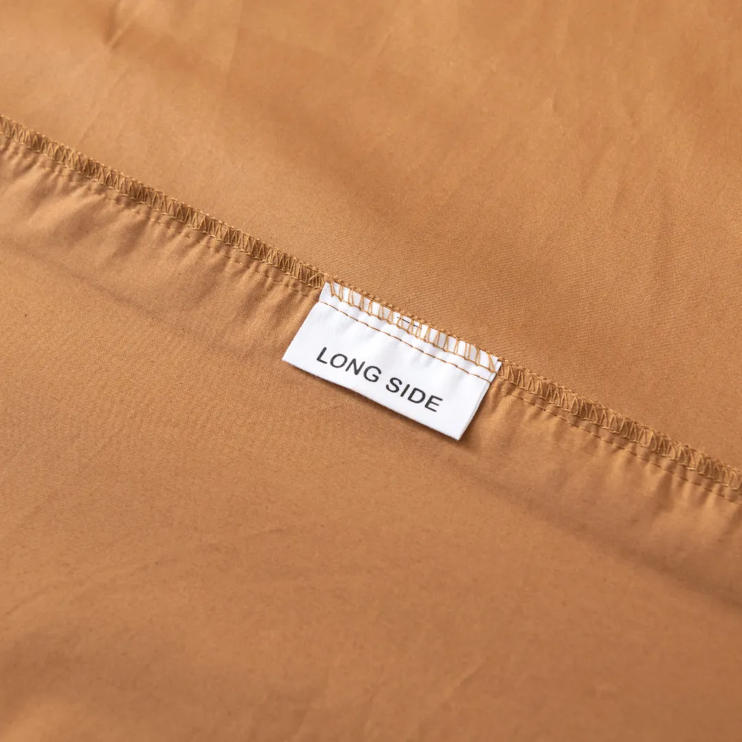 Luxe Cotton Sateen Fitted Sheet - Terracotta - Image 4