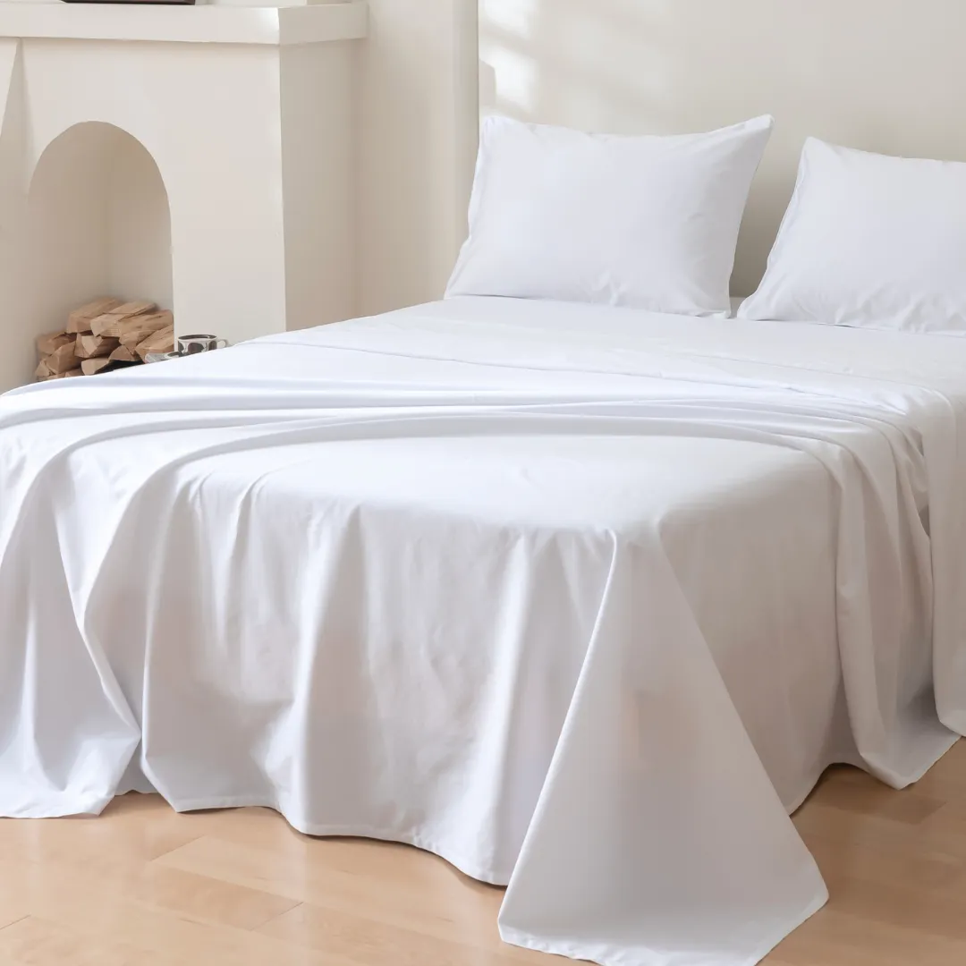 Luxe Cotton Sateen Flat Sheet - White - Image 3