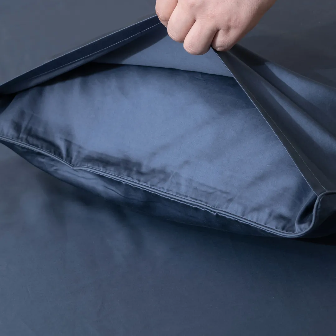 Luxe Cotton Sateen Pillowcase Set - Midnight - Image 3