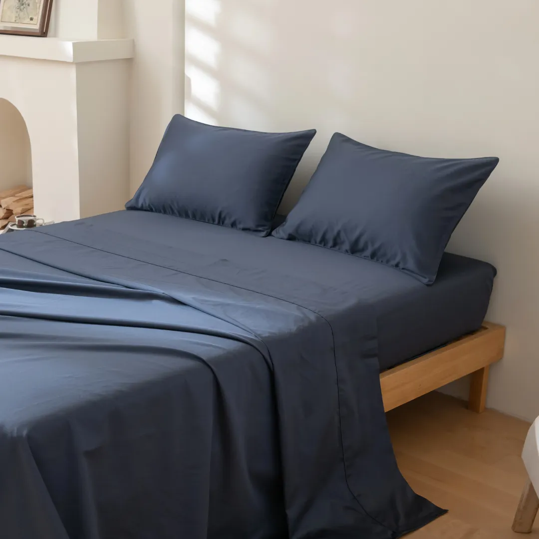 Luxe Cotton Sateen Pillowcase Set - Midnight - Image 5