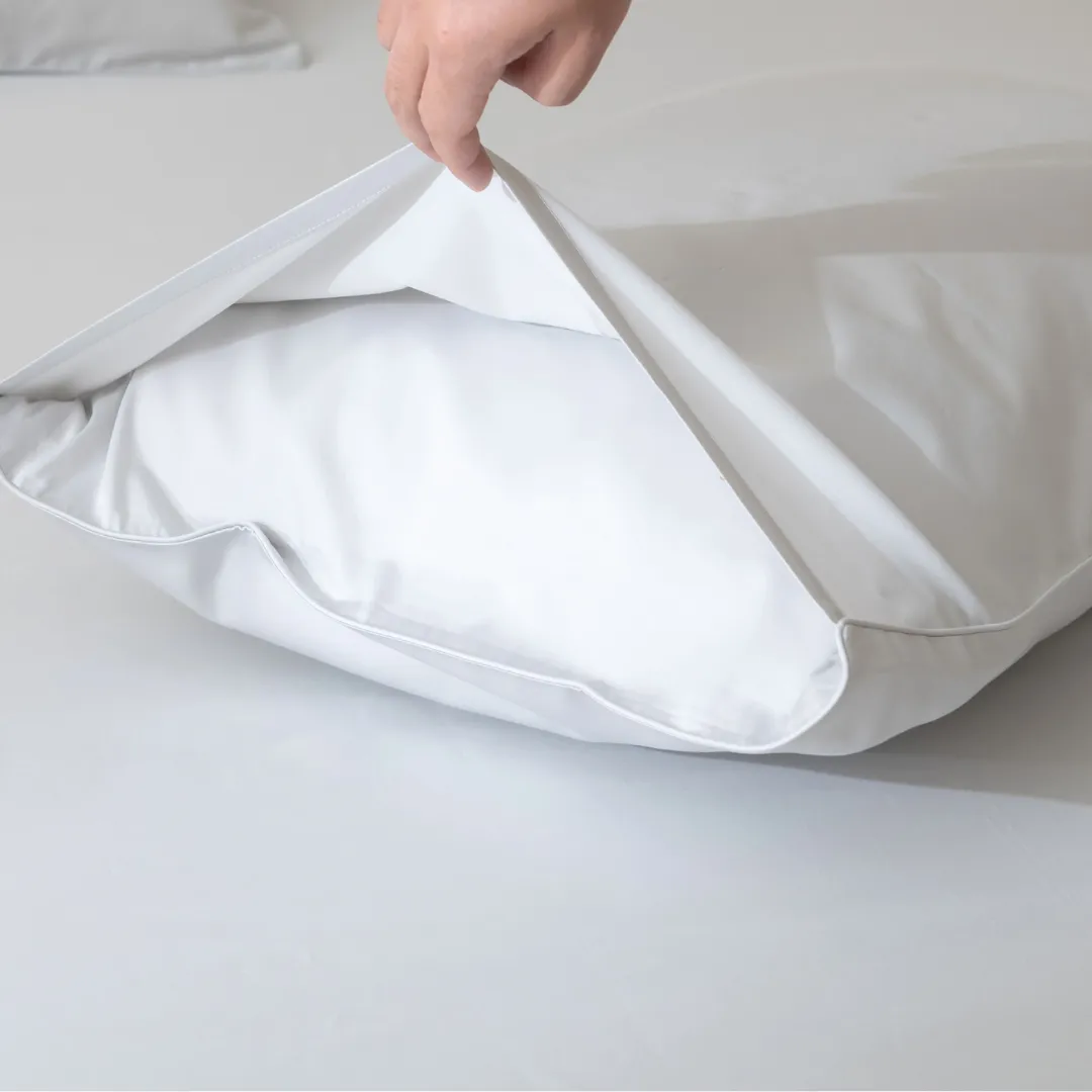 Luxe Cotton Sateen Pillowcase Set - Silver - Image 3