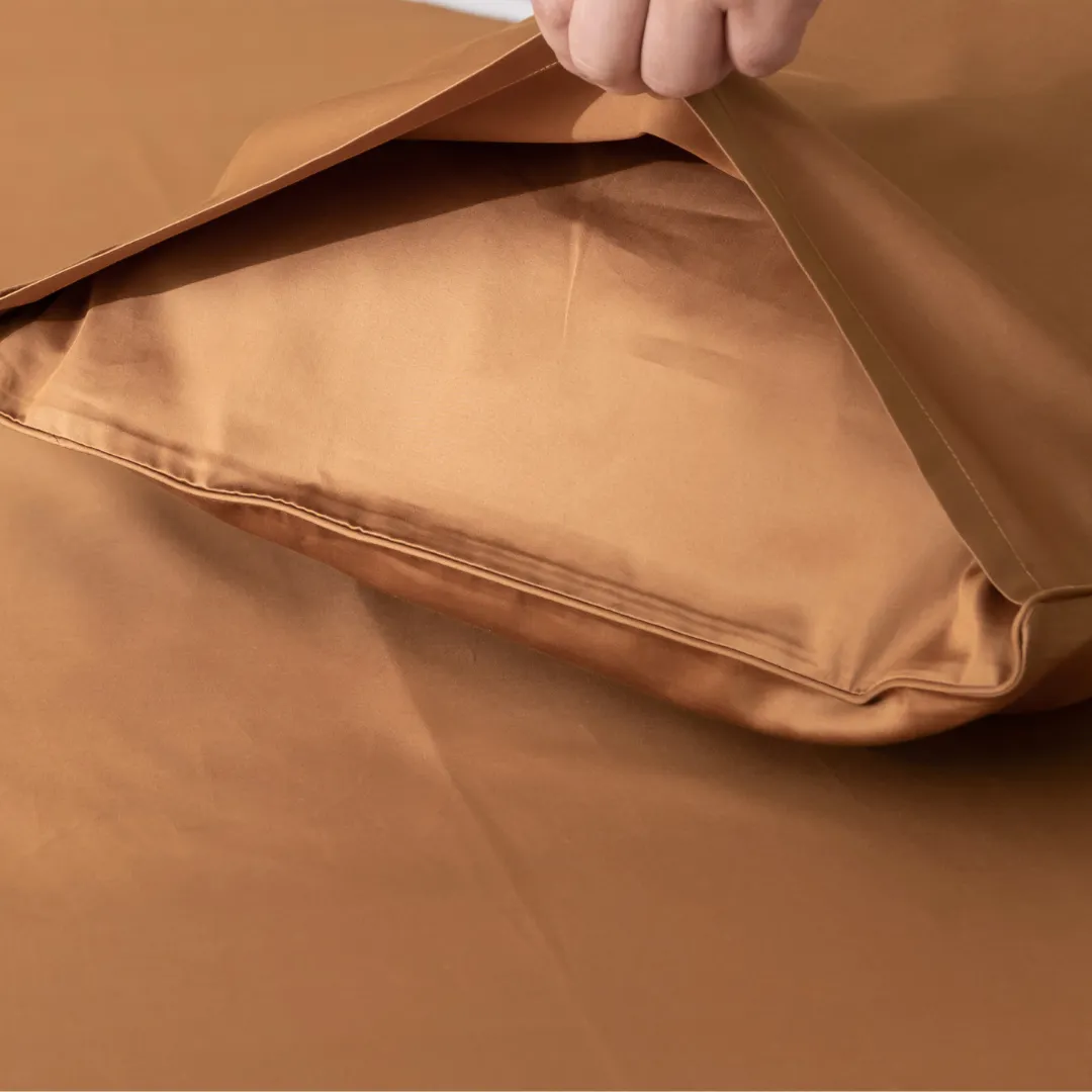 Luxe Cotton Sateen Pillowcase Set - Terracotta - Image 3