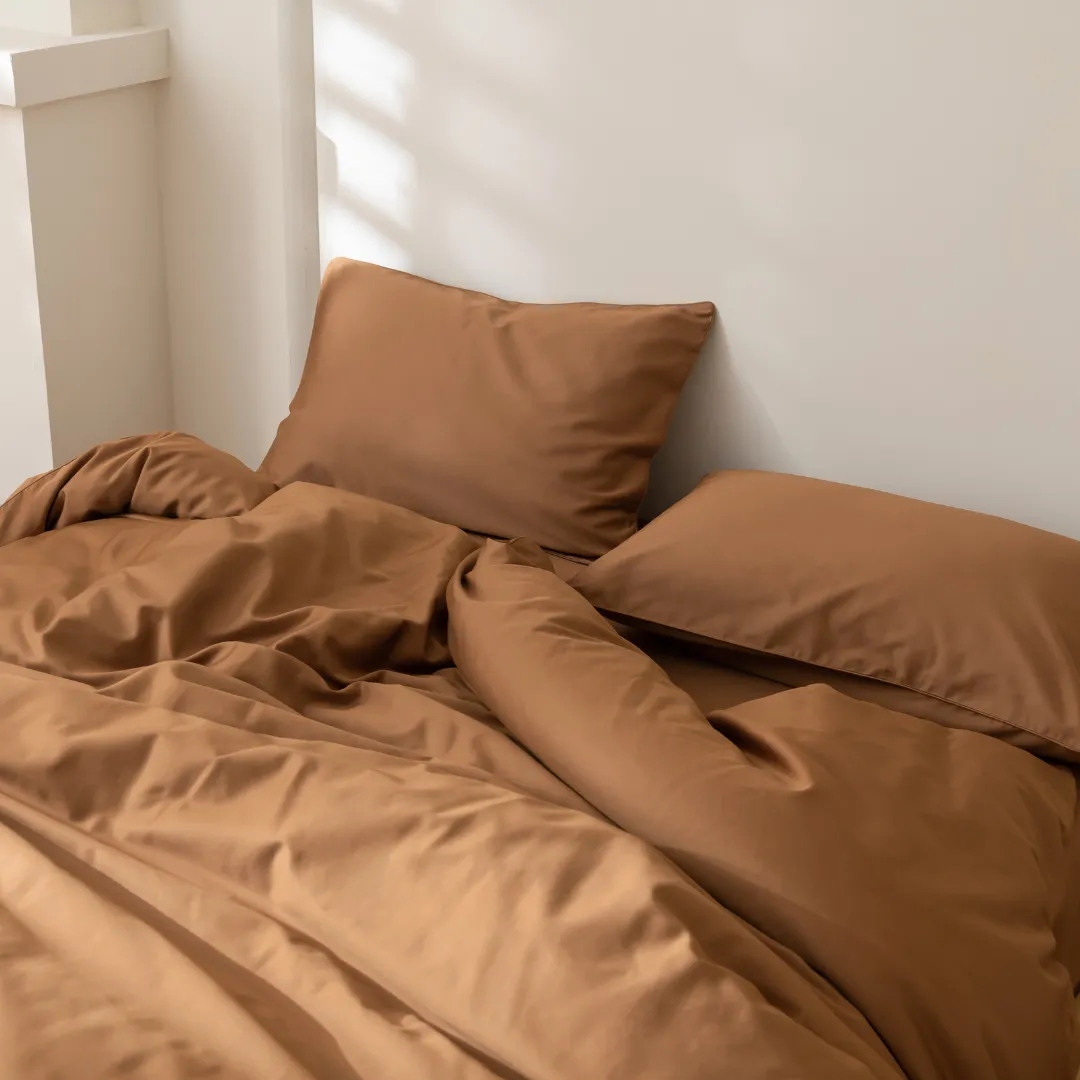 Luxe Cotton Sateen Pillowcase Set - Terracotta - Image 5